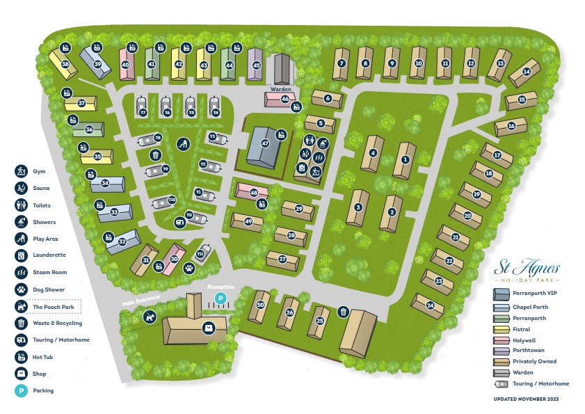 St Agnes Holiday Park Map